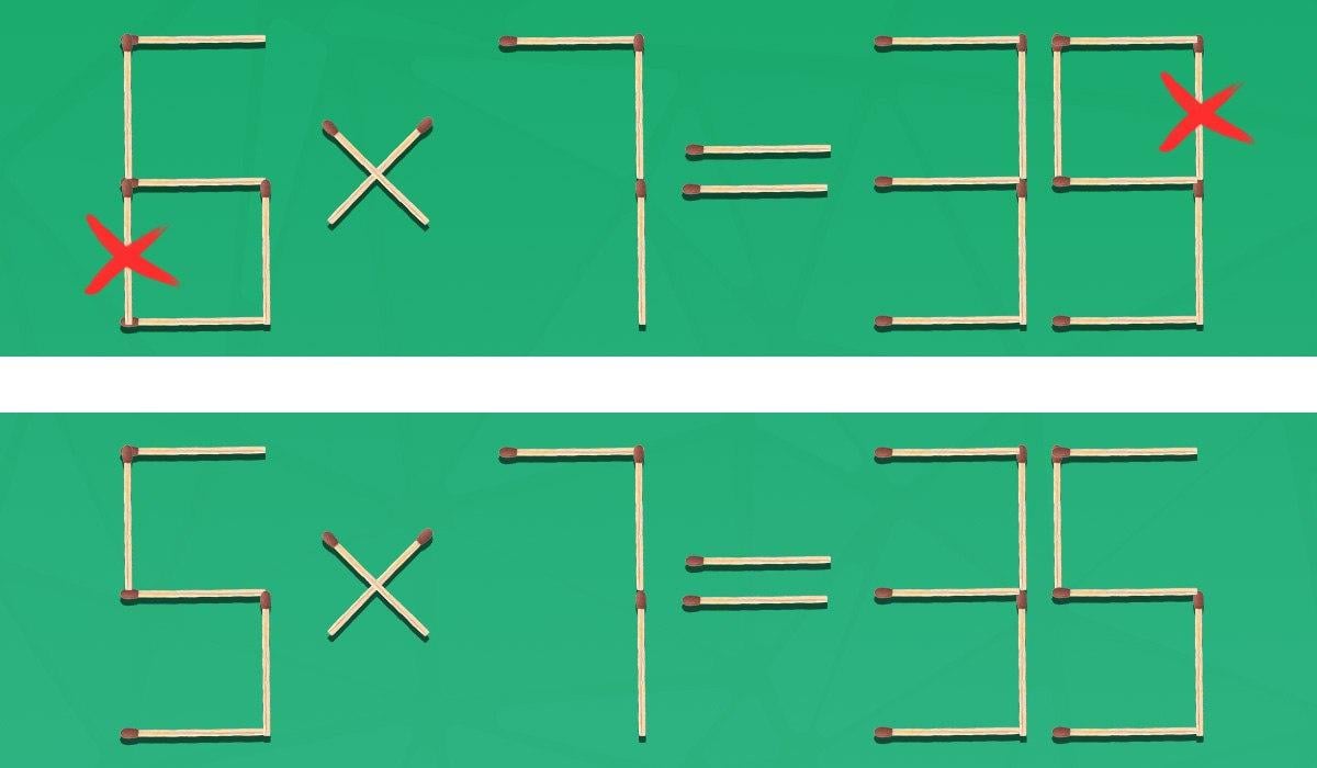 Aby byla rovnost správná, musíte odstranit 2 shody: rychlý IQ test