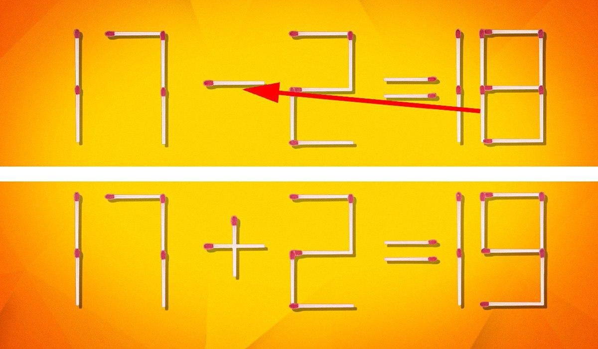 Kam přesunout 1 zápalku, aby byla rovnost správná: fascinující hádanka