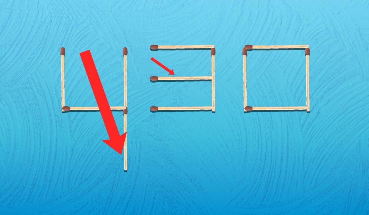 Stačí posunout 2 sirky, abyste ukázali, že je půl šesté: obtížný IQ test.