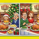 IQ test: najděte 3 rozdíly na obrázku rodinné večeře za