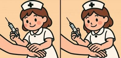 IQ test: najděte 3 rozdíly na obrázku zdravotní sestry za 75 sekund.